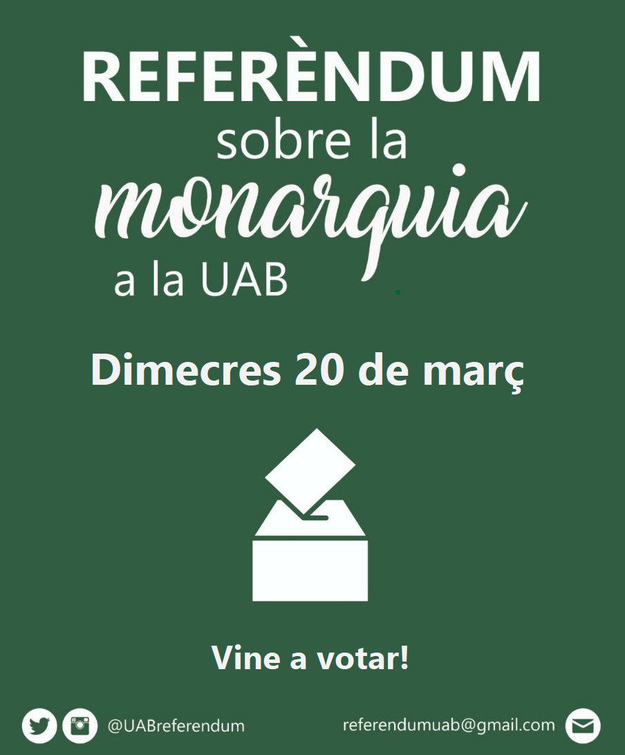 La UAB s’afegeix a l’onada de referèndums sobre la&nbsp;monarquia