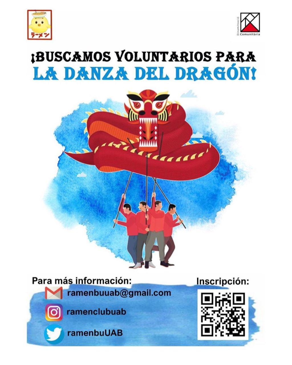 Es busquen voluntaris i voluntàries per a fer ballar el&nbsp;drac!