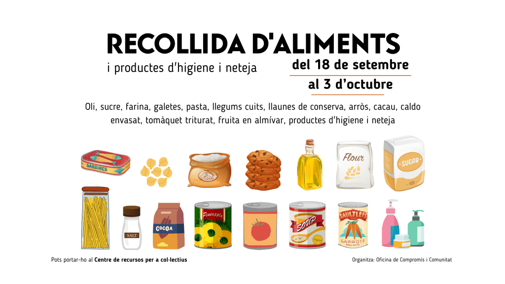 NOVA RECOLLIDA D’ALIMENTS AL CENTRE DE&nbsp;RECURSOS