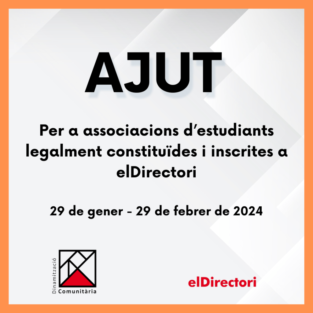 Obrim el termini per demanar els ajuts econòmics del&nbsp;2024!